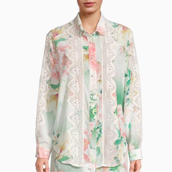 JOHNNY WAS Ruksana Floral Silk Shirt - Picture 3 of 5